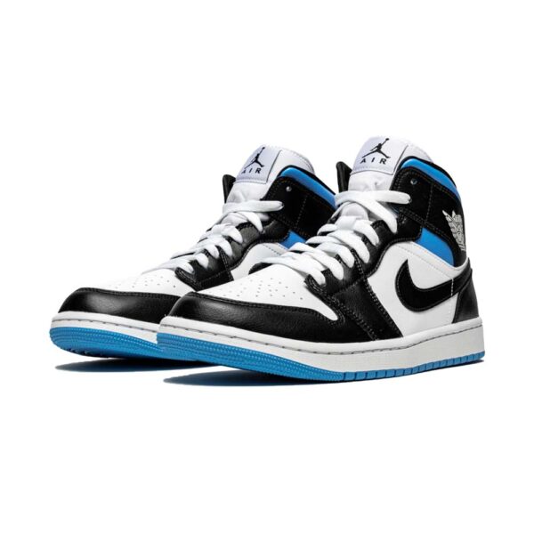 University Black White AJ 1 Mid (W) Sneakers – Image 2