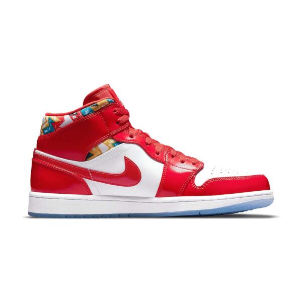 Baskets rouges vernies AJ 1 Mid – Image 3