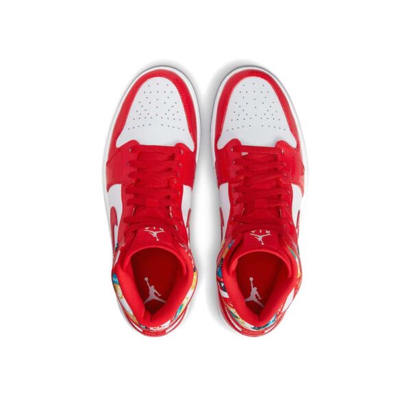 Baskets rouges vernies AJ 1 Mid – Image 4