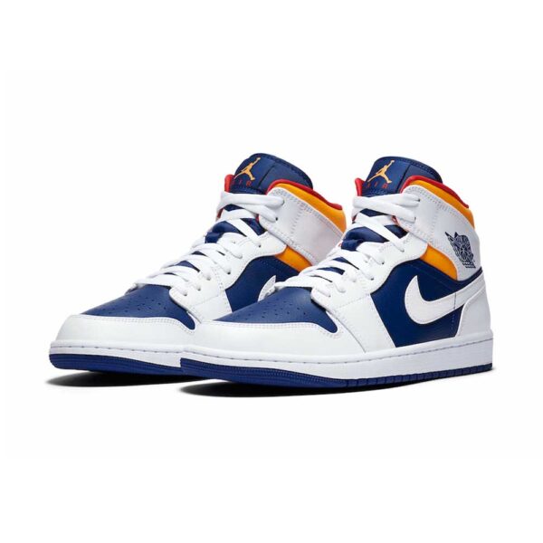 AJ 1 Mid 'White/Blue' Sneaker – Image 2