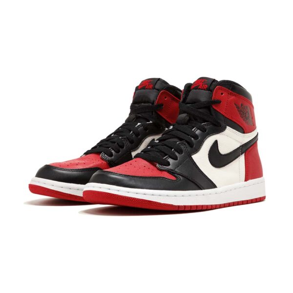 Bold Bred Toe AJ 1 Retro High Sneakers – Image 2