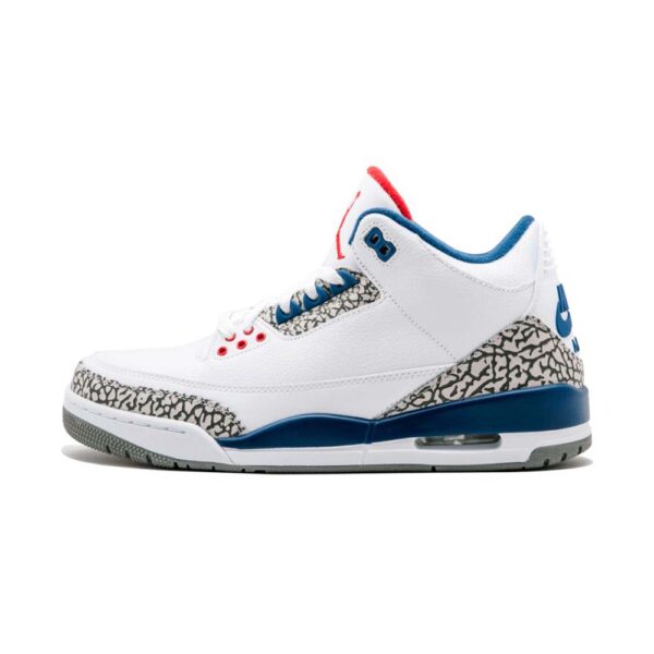 Classic AJ 3 True Blue OG Retro Sneakers