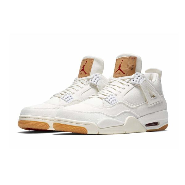 Nike AJ 4 Retro White Denim – Image 2