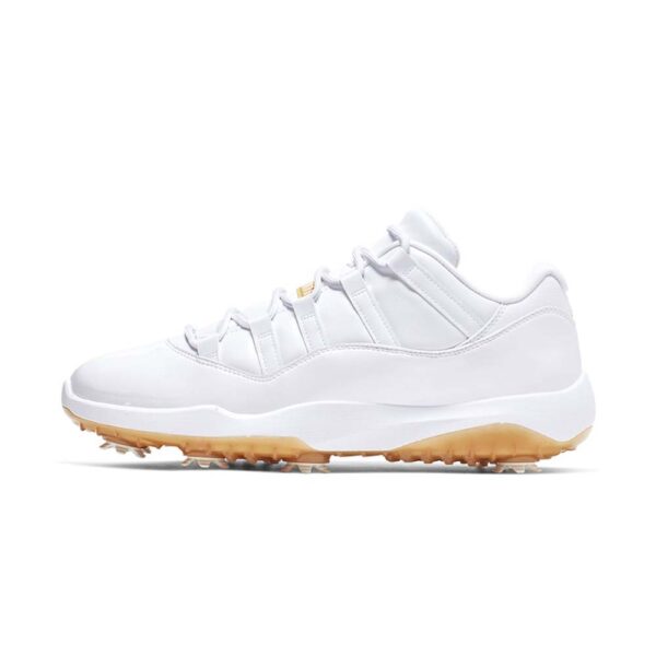 AJ 11 Low Golf 'Wht Meta Gold'