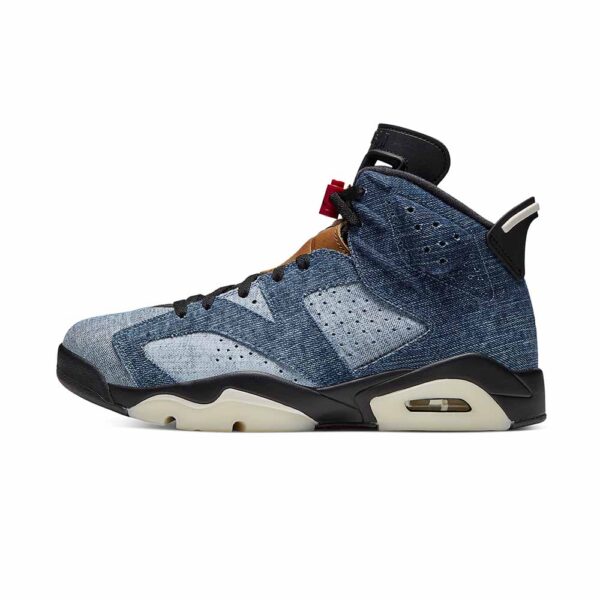 AJ 6 en denim lavé noir
